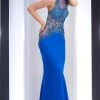 Clarisse - 2802 Embellished Illusion Sheath Dress