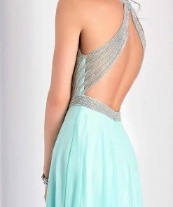 Clarisse - 3068 Radiating Stripe Illusion Gown 13 Clarisse - 3068 Radiating Stripe Illusion Gown