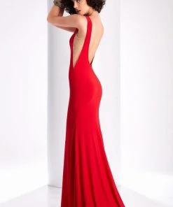 Clarisse - 3095 Plunging Open Back Gown Formal Gowns