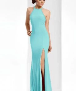 Formal Gowns Clarisse - 3106 Keyhole Cutout Halter Gown