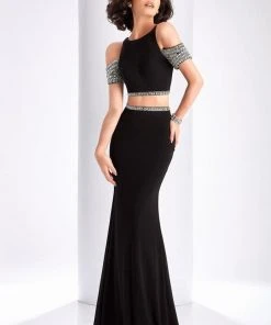 Clarisse - 3109 Two Piece Bejeweled Dress