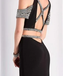 Clarisse - 3109 Two Piece Bejeweled Dress