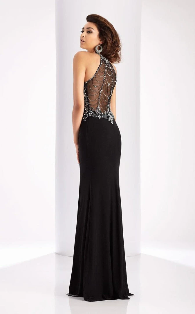 Formal Gowns Clarisse - 3115 Crystal Embellished Gown With Slit 6 Formal Gowns Clarisse - 3115 Crystal Embellished Gown With Slit