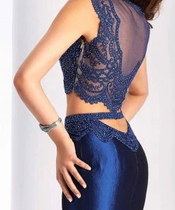 Formal Gowns Clarisse - 3148 Scalloped Lace Two-piece Gown