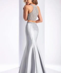 Formal Gowns Clarisse - 3190 Two Piece Halter Mermaid Dress