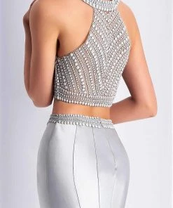 Formal Gowns Clarisse - 3190 Two Piece Halter Mermaid Dress