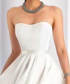 Clarisse - 3215 Strapless Chiffon A-line Dress 12 Clarisse - 3215 Strapless Chiffon A-line Dress