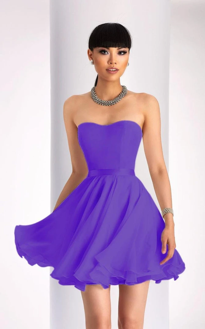 Clarisse - 3215 Strapless Chiffon A-line Dress 7 Clarisse - 3215 Strapless Chiffon A-line Dress