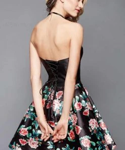 Clarisse - 3302 Floral Plunging Sweetheart Strapless Dress 9 Clarisse - 3302 Floral Plunging Sweetheart Strapless Dress