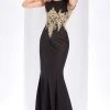 Clarisse - 3452 Gold Lace Applique Evening Gown Formal Gowns 1 Clarisse - 3452 Gold Lace Applique Evening Gown Formal Gowns