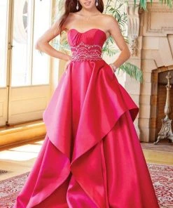 Prom Dresses Clarisse - 3478 Beaded Strapless Ruffled Ballgown