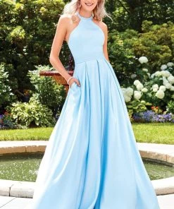 Clarisse - 3489 Sleeveless Halter A-line Dress