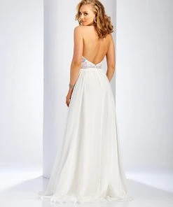 Clarisse - 3532 Halter Neck Beaded Chiffon Gown 5 Clarisse - 3532 Halter Neck Beaded Chiffon Gown