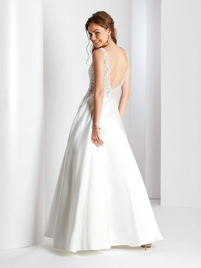 Clarisse - 3535 Lace Appliqued Scoop Gown Formal Gowns 4 Clarisse - 3535 Lace Appliqued Scoop Gown Formal Gowns