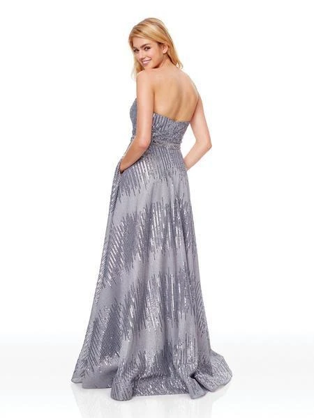 Formal Gowns Clarisse - 3714 Strapless Sequined A-Line Evening Gown 4 Formal Gowns Clarisse - 3714 Strapless Sequined A-Line Evening Gown