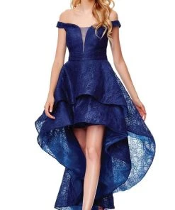 Formal Gowns Clarisse - 3730 Off Shoulder Versatile High-low Ballgown 10 Formal Gowns Clarisse - 3730 Off Shoulder Versatile High-low Ballgown