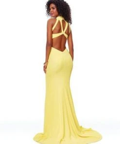 Clarisse - 3736 High Halter Mermaid Dress With Train