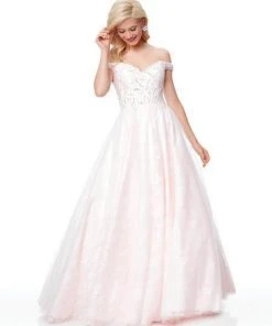 Clarisse - 3758 Beaded Off-Shoulder Pleated Ballgown Formal Gowns