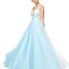 Formal Gowns Clarisse - 3768 Floral Plunging Sweetheart Tulle Gown