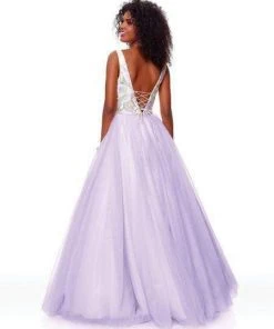 Formal Gowns Clarisse - 3768 Floral Plunging Sweetheart Tulle Gown 7 Formal Gowns Clarisse - 3768 Floral Plunging Sweetheart Tulle Gown