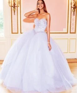 Clarisse - 3811 Strapless Sweetheart Beaded Corset Ballgown Formal Gowns