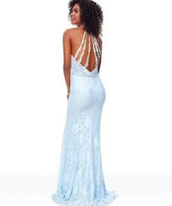 Clarisse - 3828 Embellished Lace Halter Trumpet Dress 5 Clarisse - 3828 Embellished Lace Halter Trumpet Dress