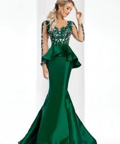 Clarisse - 4701 Floral Applique Mermaid Dress Formal Gowns