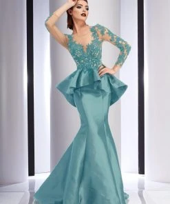 Clarisse - 4701 Floral Applique Mermaid Dress Formal Gowns