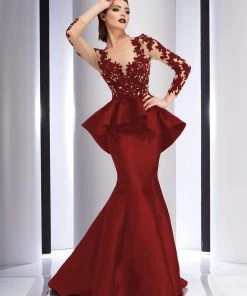 Clarisse - 4701 Floral Applique Mermaid Dress Formal Gowns