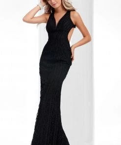 Formal Gowns Clarisse - 4823 Embellished V-neck Dress 11 Formal Gowns Clarisse - 4823 Embellished V-neck Dress