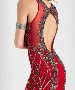 Clarisse - 4831 Illusion Jewel Beaded Gown Formal Gowns