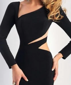 Formal Gowns Clarisse - 4859 Long Sleeve Cutout Sheath Gown 8 Formal Gowns Clarisse - 4859 Long Sleeve Cutout Sheath Gown