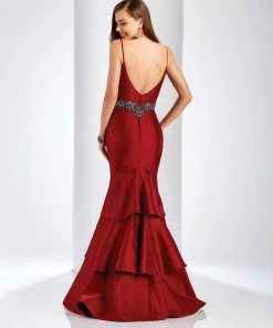 Clarisse - 4922 Jeweled Deep V-neck Mermaid Dress Formal Gowns 5 Clarisse - 4922 Jeweled Deep V-neck Mermaid Dress Formal Gowns