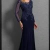 Clarisse - 6333 Beaded Lace Long Sleeves Evening Gown Formal Gowns 1 Clarisse - 6333 Beaded Lace Long Sleeves Evening Gown Formal Gowns