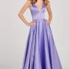 Colette For Mon Cheri - CL12026 Bow Accent Cutout Back Matte Satin Gown Formal Gowns