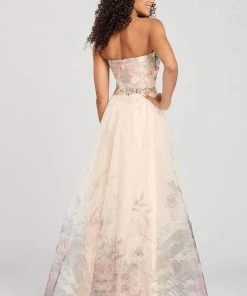 Colette For Mon Cheri - CL12070 Strapless Printed Tulle A-Line Gown 9 Colette For Mon Cheri - CL12070 Strapless Printed Tulle A-Line Gown