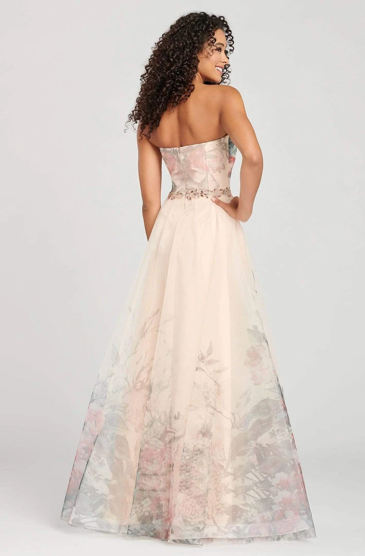 Colette For Mon Cheri - CL12070 Strapless Printed Tulle A-Line Gown 4 Colette For Mon Cheri - CL12070 Strapless Printed Tulle A-Line Gown