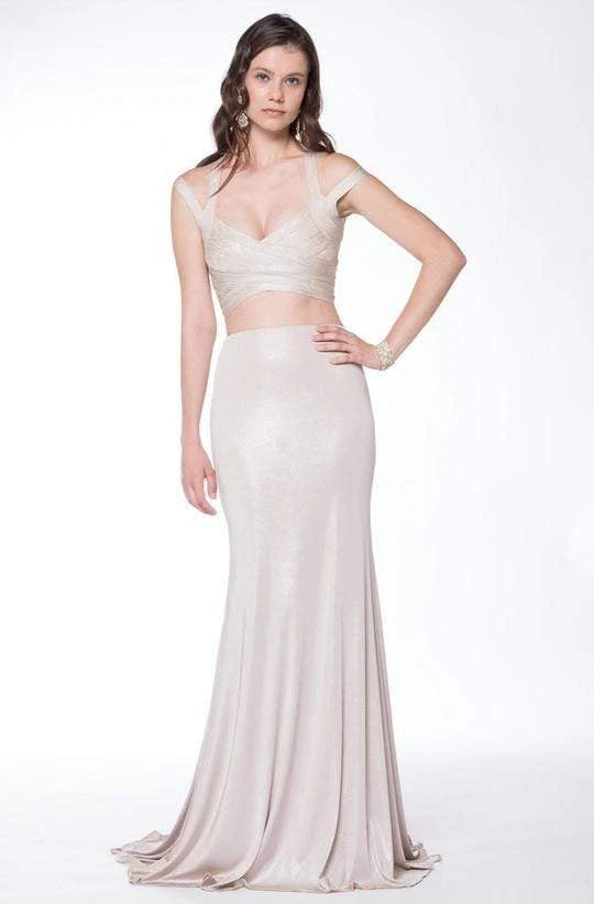 Colors Dress - 1732 Two Piece Bandage Long Dress 3 Colors Dress - 1732 Two Piece Bandage Long Dress