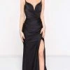 Colors Dress - 2032 Fitted Plunging Dress With Slit Formal Gowns 2 Colors Dress - 2032 Fitted Plunging Dress With Slit Formal Gowns