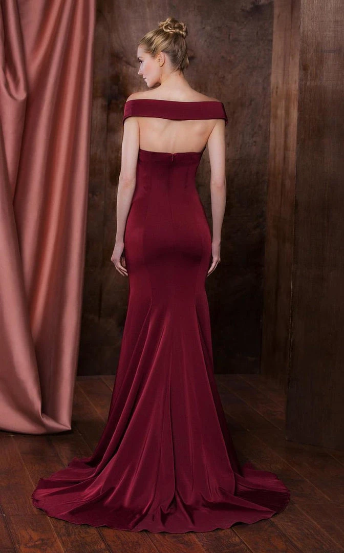 Formal Gowns Colors Dress Off Shoulder Cutout Back Trumpet Gown - 1 Pc. Wine In Size 8 Available 4 Formal Gowns Colors Dress Off Shoulder Cutout Back Trumpet Gown - 1 Pc. Wine In Size 8 Available