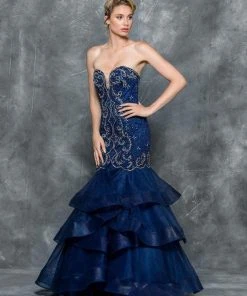 Colors Dress Strapless Sweetheart Beaded Mermaid Gown 1721