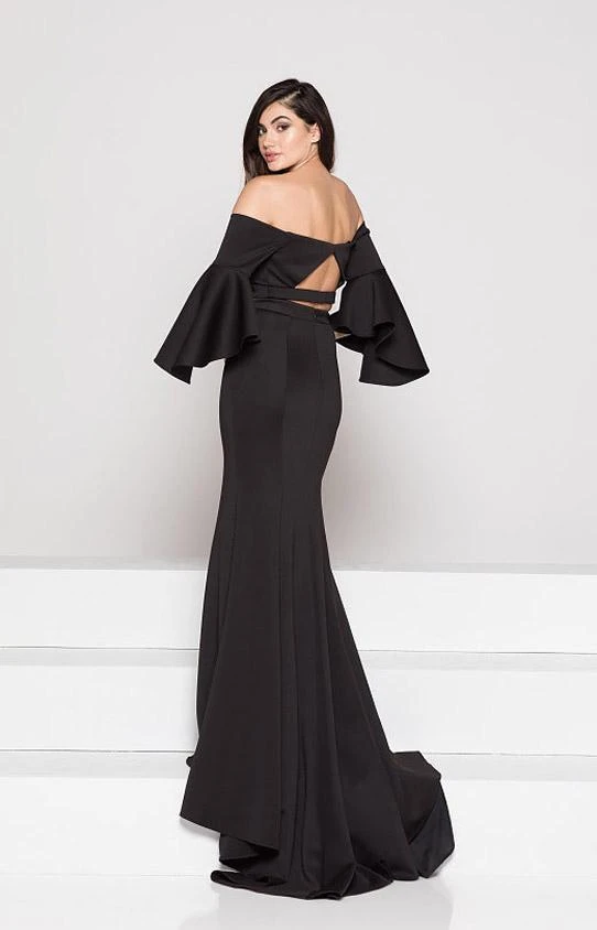 Colors Dress Two-Piece Off-Shoulder Flounce Gown 1928 Formal Gowns 4 Colors Dress Two-Piece Off-Shoulder Flounce Gown 1928 Formal Gowns