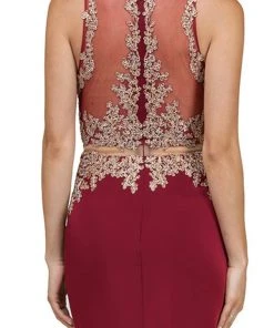 Dancing Queen - 2000 Mock Two-Piece Illusion Lace Cocktail Dress Cocktail Dresses