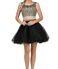 Dancing Queen - 2007 Two Piece Jeweled A-line Cocktail Dress