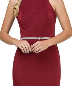 Dancing Queen - 2065 Jeweled Waist Sheath Cocktail Dress 12 Dancing Queen - 2065 Jeweled Waist Sheath Cocktail Dress