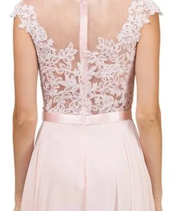 Dancing Queen - 2121 Sheer Floral A Line Evening Gown 13 Dancing Queen - 2121 Sheer Floral A Line Evening Gown