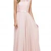 Dancing Queen - 2121 Sheer Floral A Line Evening Gown