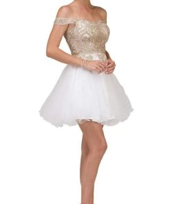 Dancing Queen - 2130 Off Shoulder Embellished Cocktail Dress