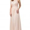 Formal Gowns Dancing Queen - 2571 Embroidered V-neck Long A-line Dress