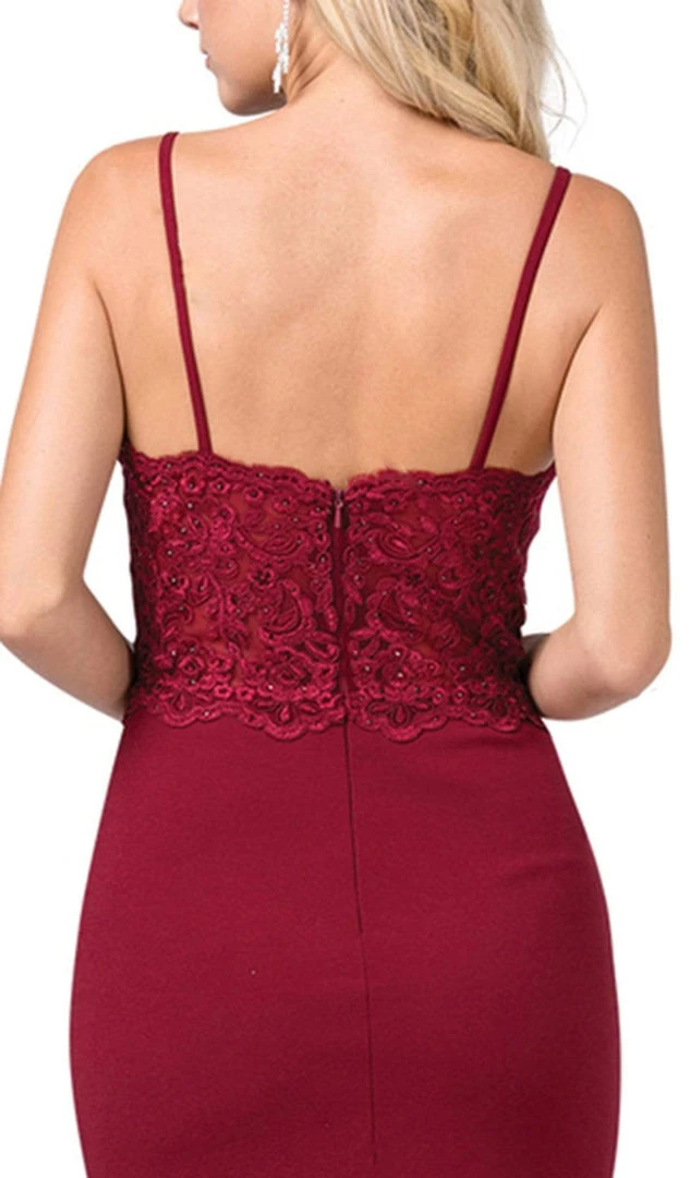 Dancing Queen - 2620 Lace V-neck Trumpet Dress Formal Gowns 6 Dancing Queen - 2620 Lace V-neck Trumpet Dress Formal Gowns